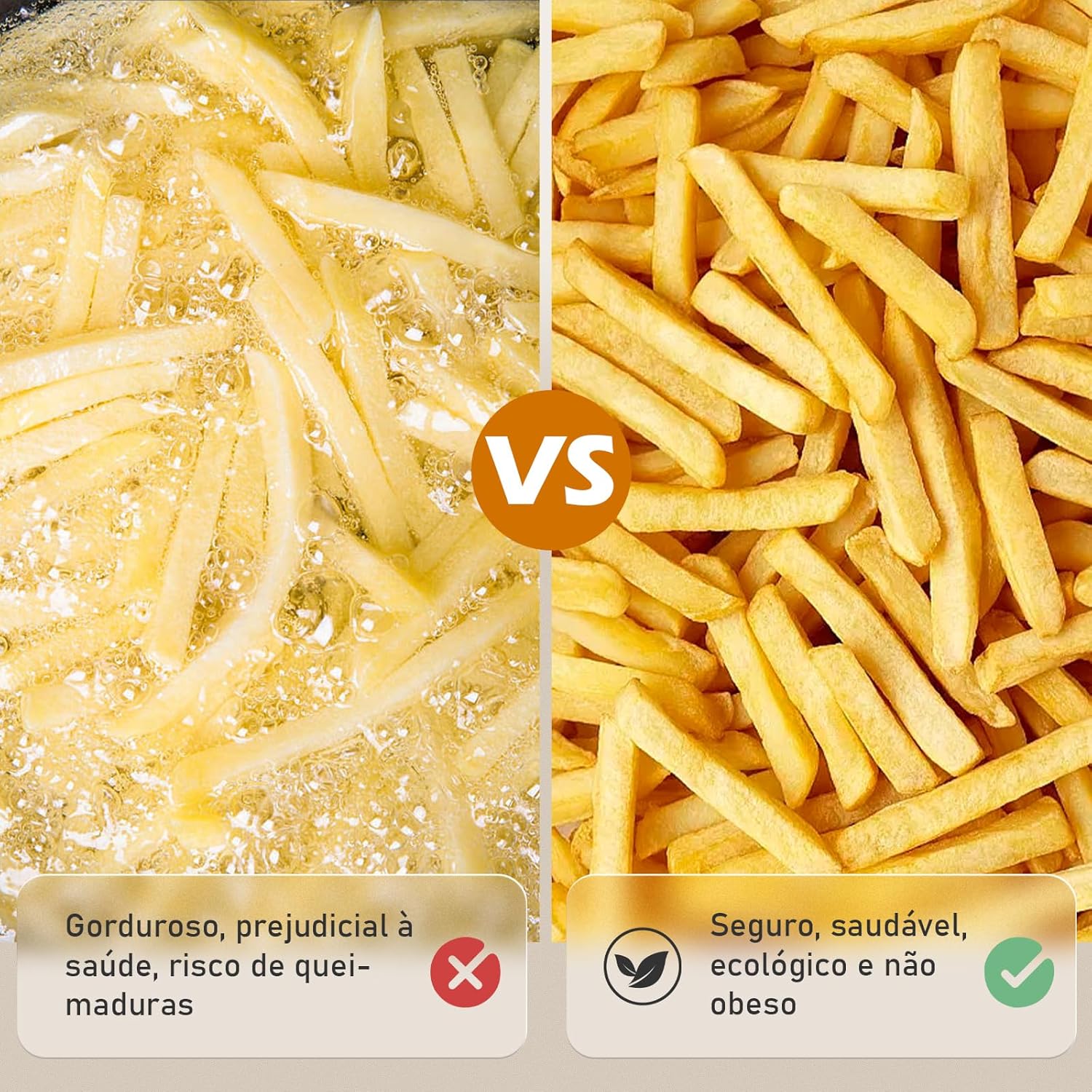 Air Fryer Fritadeira Sem Óleo Air Fryer 5L 1500W WKK 002 - Versátil