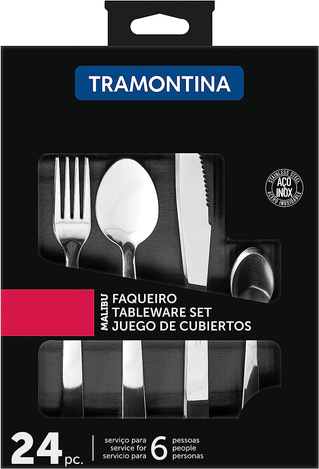 Faqueiro Inox Malibu 24pc Tramontina Inox - Premium