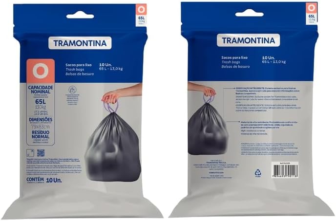Saco Plástico de Lixo 65 L (O) para Lixeiras Tramontina - Alta Performance