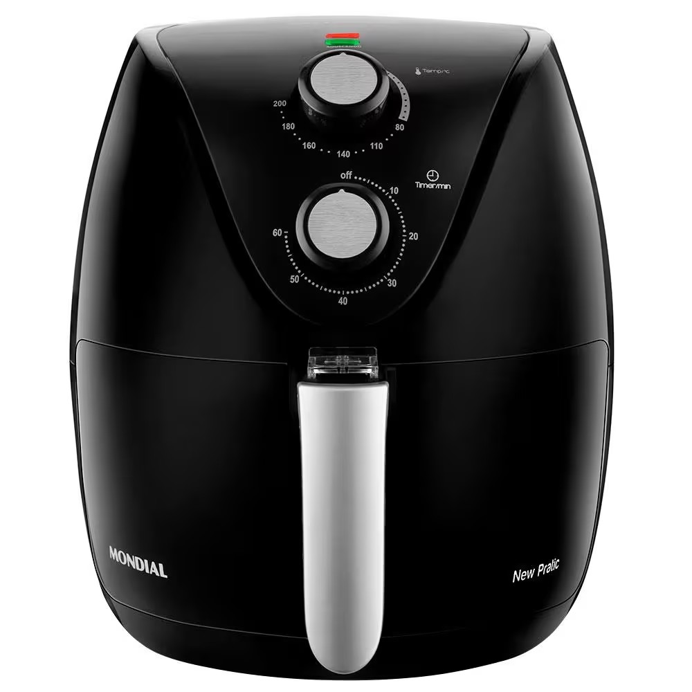 Fritadeira Elétrica Sem Óleo Air Fryer Mondial New Pratic AF31 3 5 L – Preto - Elegante