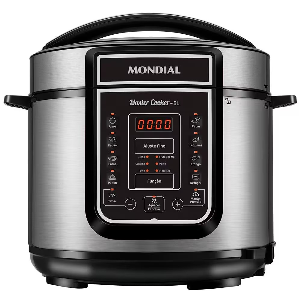 Panela Elétrica de Pressão Mondial Digital Master Cooker PE 38 5L Preta - Eficiente