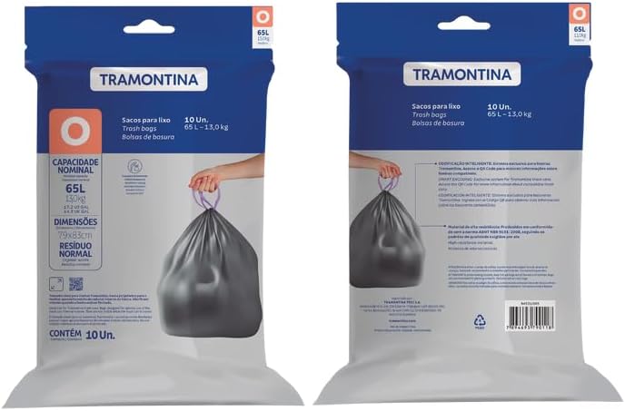 Saco Plástico de Lixo 65 L (O) para Lixeiras Tramontina - Alta Performance