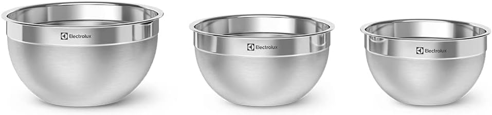 Conjunto de Bowls Tigelas de Inox com Tampa Plástica Electrolux - Alta Performance