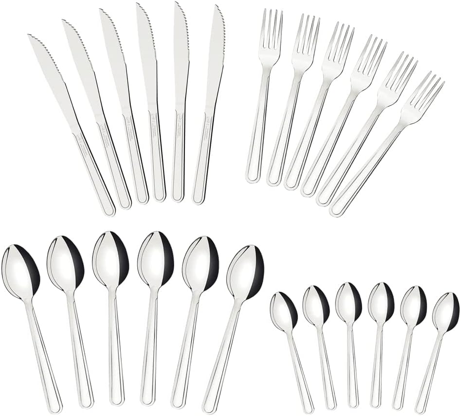 Faqueiro em Aço Inox Búzios com 24 Peças - Premium