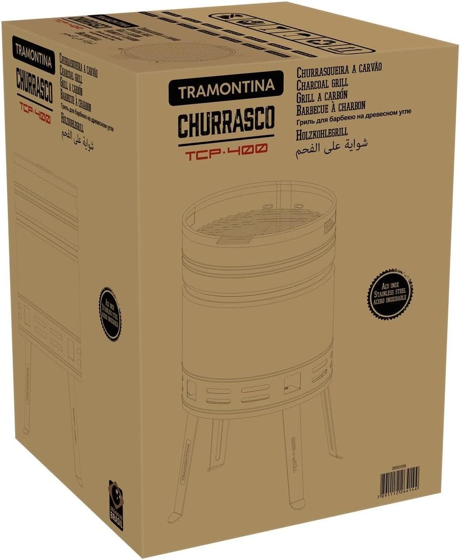 Churrasqueira Inox a Carvao Tramontina CHURRASCO - Elegante