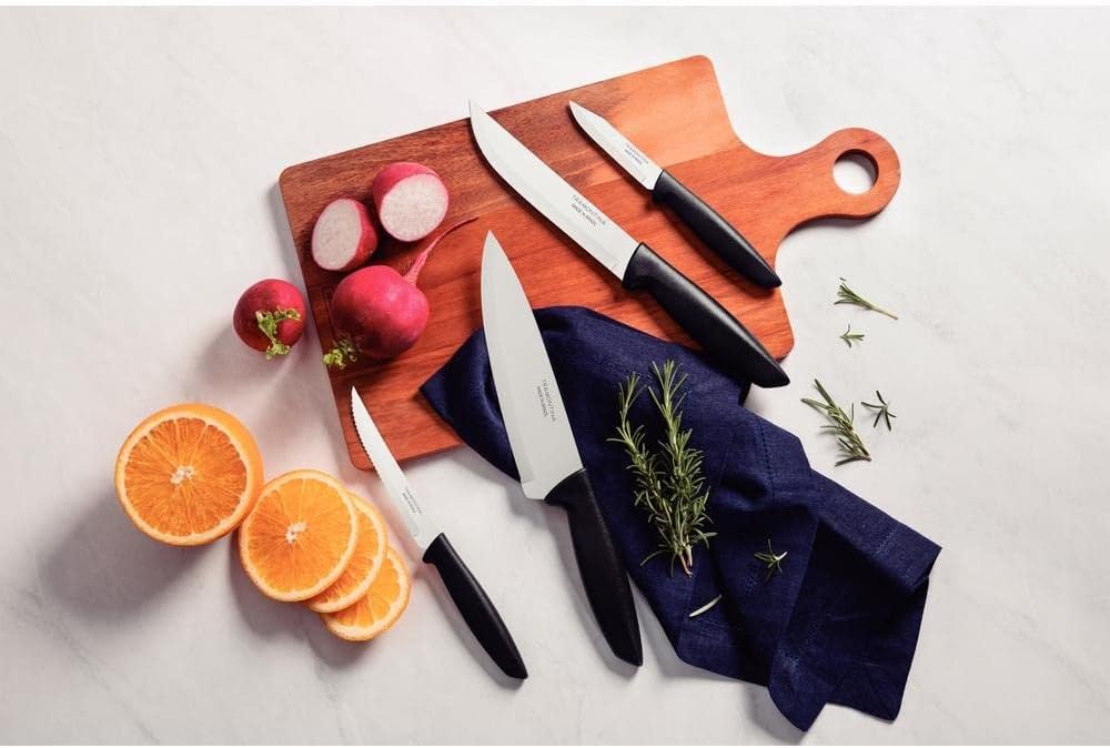 Jogo De Facas Top Faqueiro Tramontina Lâmina Aço Inox Plenus - Premium