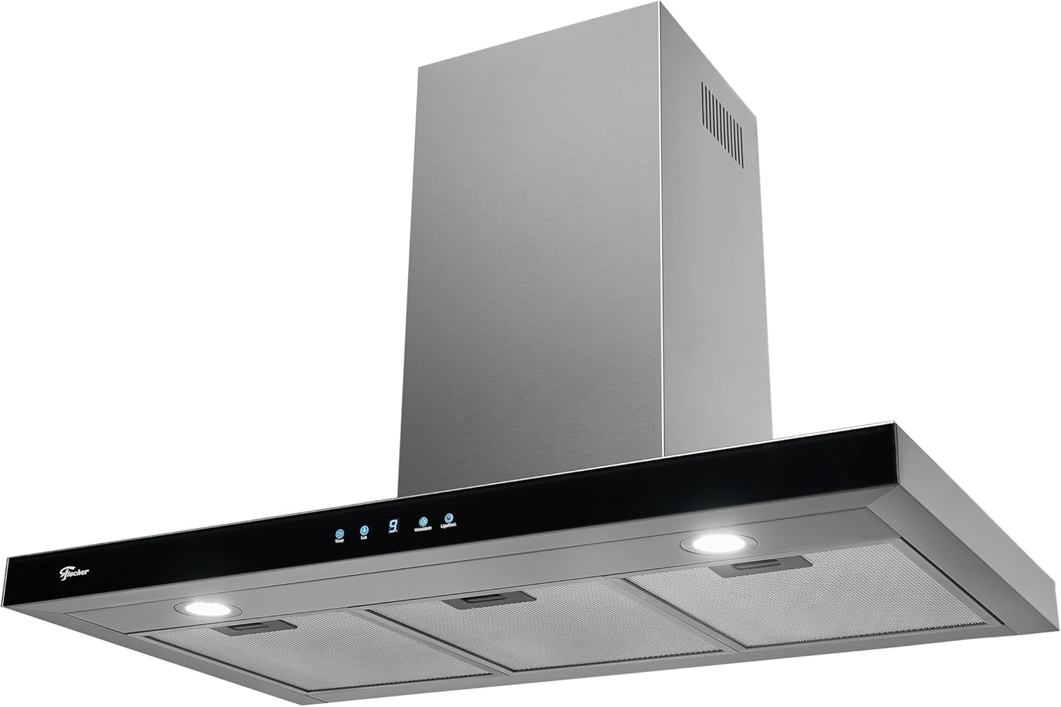 Fischer Coifa de Parede Infinity Digital Touch 90cm Preta 19902 22550 - Elegante