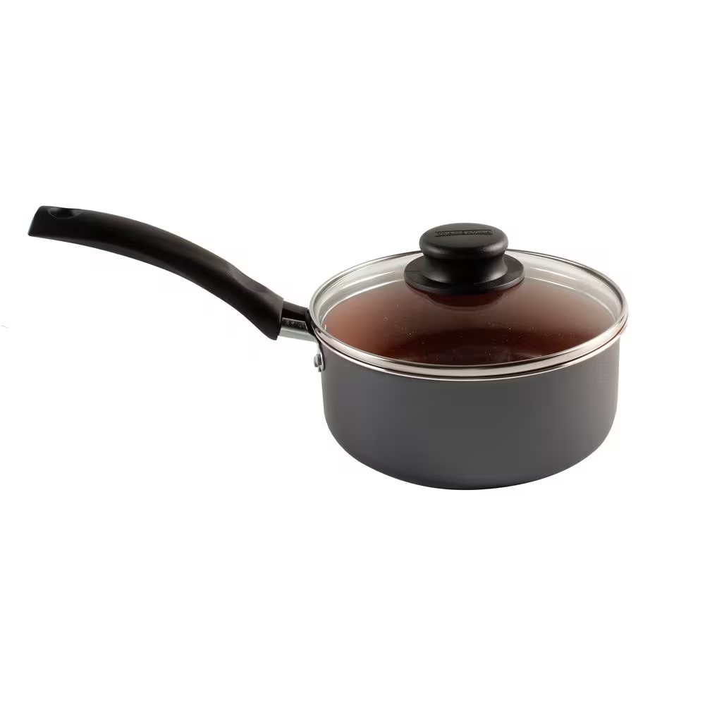 Conjunto de Panelas 10 Peças Tramontina Turim com Revestimento Antiaderente Starflon T1 Tampas de Vidro e Cabos de Baquelite – Bronze/Grafite - Elegante