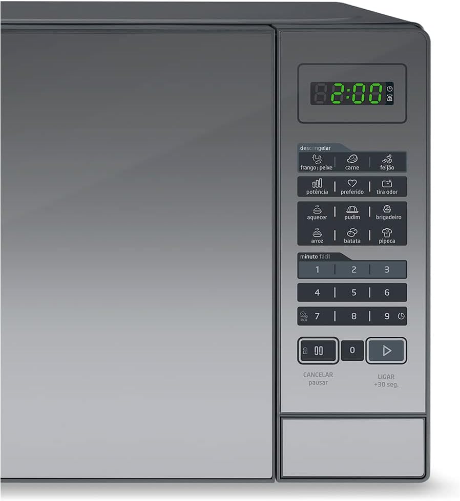 Forno Micro ondas 20L Prata Espelhado Midea 110V - Moderno