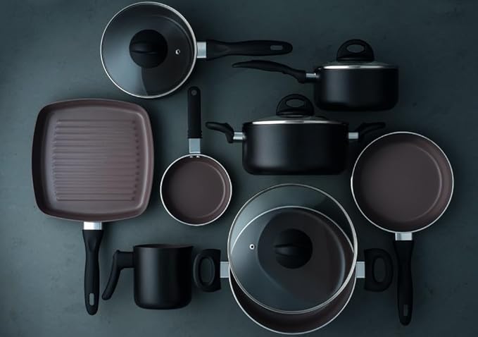 Brinox Jogo de Panelas 8 Peças Ceramic Life Smart Plus Vanilla - Premium