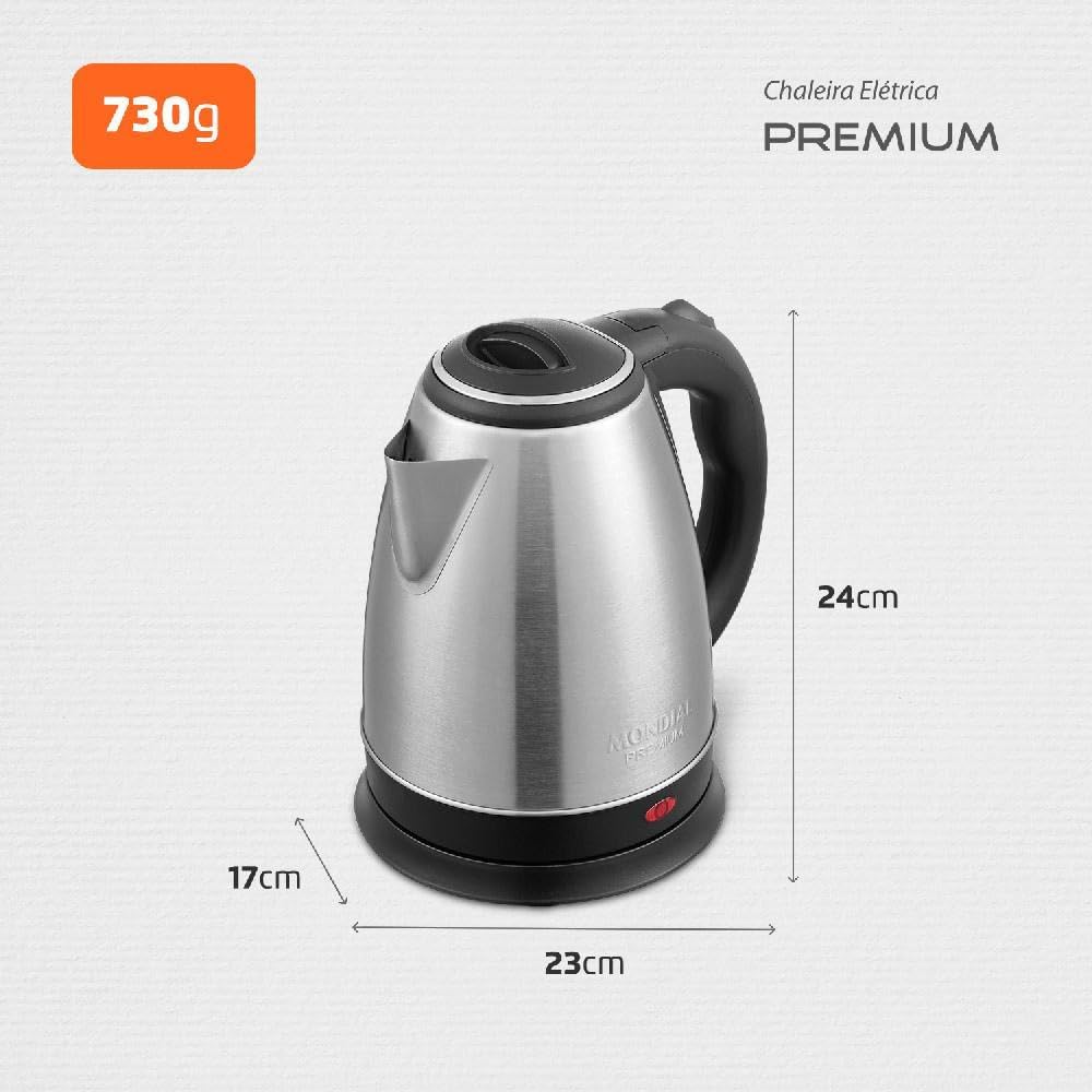 Mondial CE 06 Chaleira Elétrica Premium Preto/Cinza - Eficiente