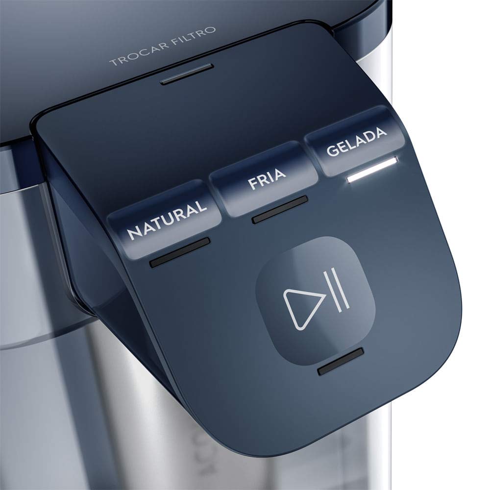 Eletrolux Purificador de água Gelada Fria e Natural Elétrico Compacto Pure 4x Azul (PE12A) - Moderno