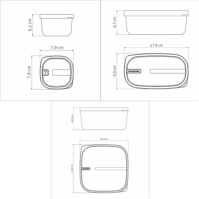 Conjunto de Potes Tramontina MixColor 7 Peças Pêssego - Elegante