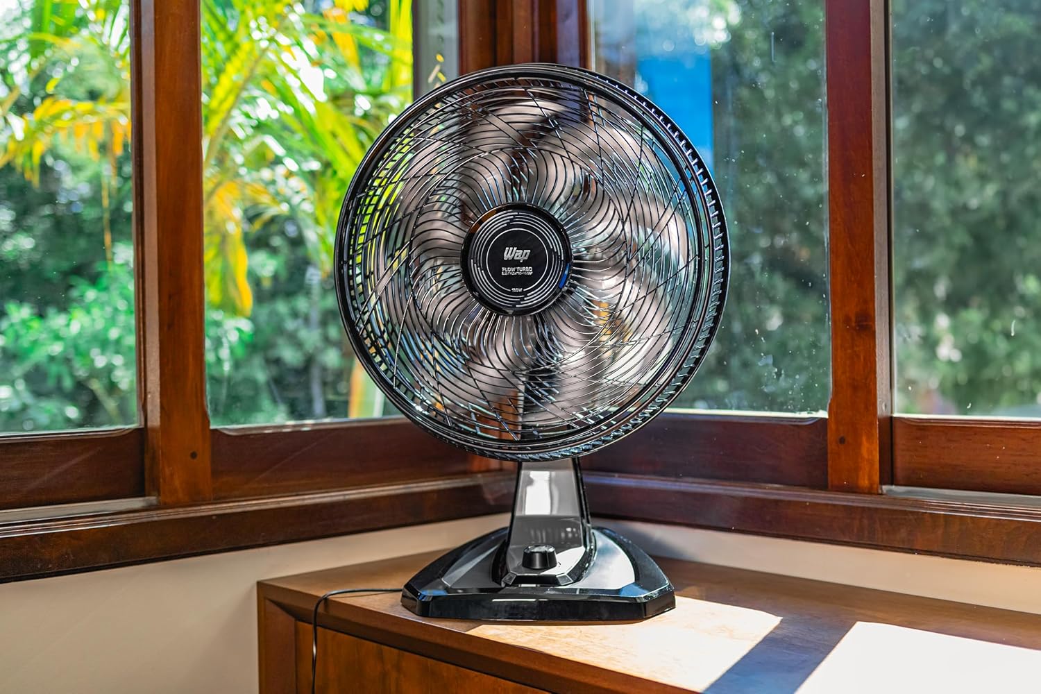 WAP Ventilador de Mesa e Parede 50cm FLOW TURBO com Tecnologia Silenciosa e Econômica 8 Pás e 3 Velocidades 180W - Premium