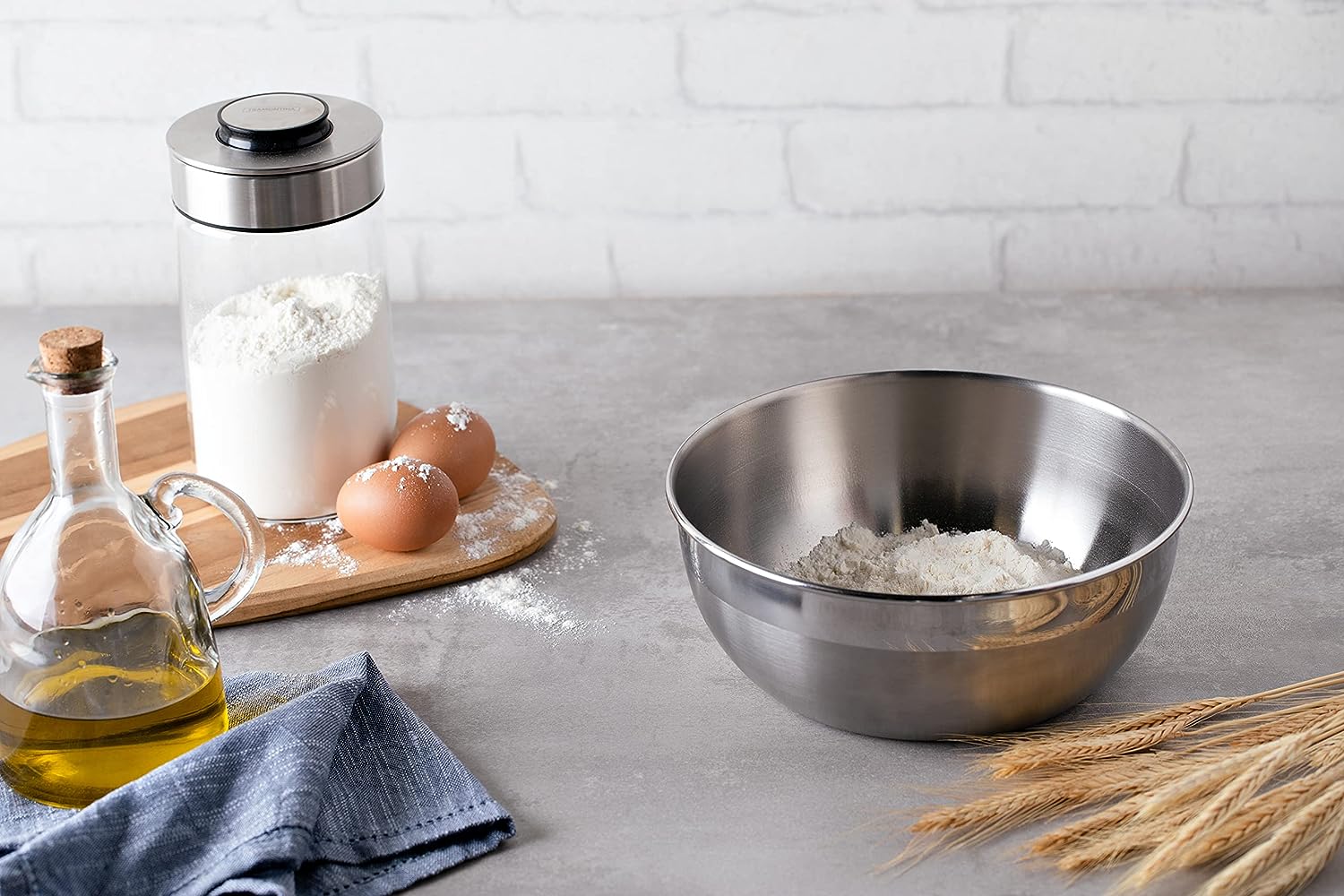 Tramontina Freezinox 64220210 Conjunto de 3 Recipientes de Aço Inoxidável com Tampas de Plástico Prata - Premium