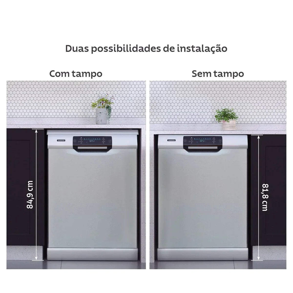 Lava Louças Tramontina Inox 15 Serviços S15X 60 com 8 Programas e 6 Funções 220 V - Moderno