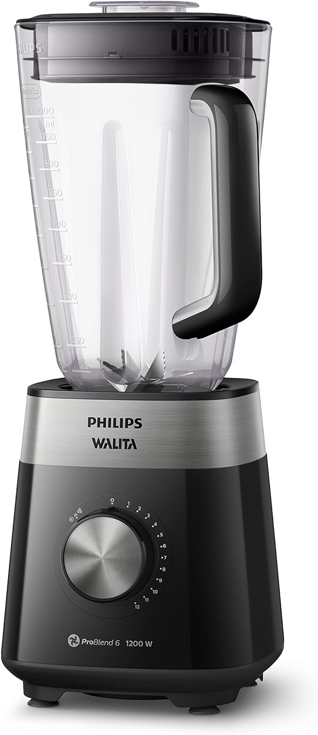 PHILIPS Liquidificador Série 5000 RI2242 Preto Jarra Inquebrável Walita - Elegante