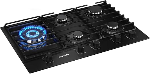 Cooktop Mueller 5 Bocas 77cm com Grade Dupla MCG5BM Bivolt - Elegante