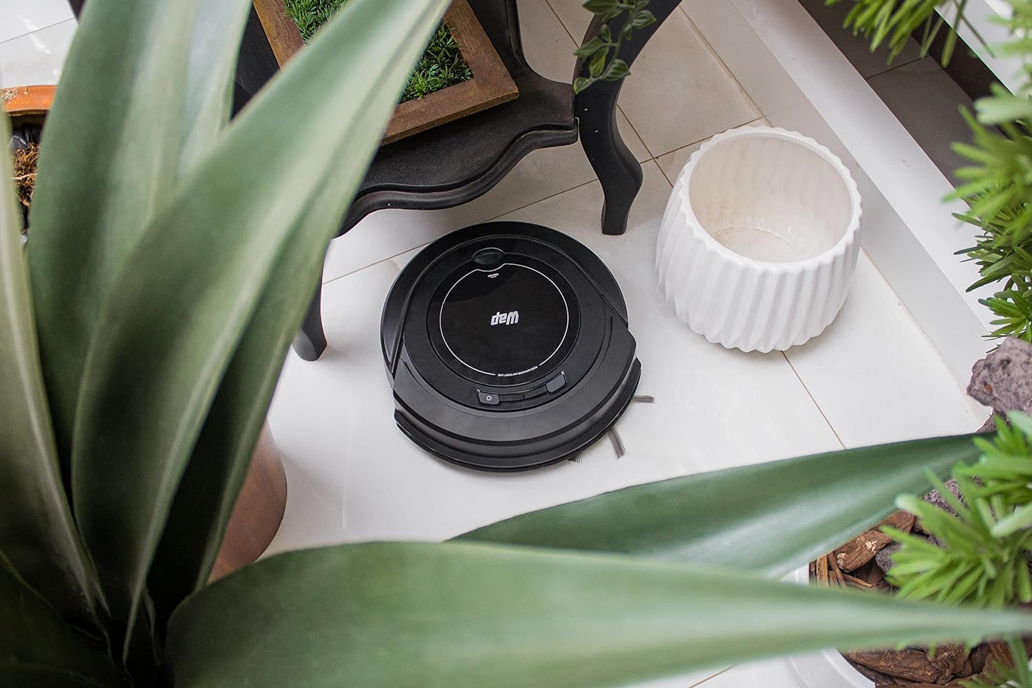 WAP Aspirador de Pó Robô ROBOT W90 3 em 1 Automático 250ml Sistema Antiqueda e Rodas Emborrachadas 30W 3 6VDC Bivolt - Premium