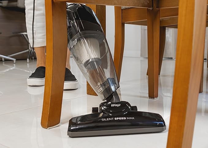 WAP Aspirador de Pó Vertical SILENT SPEED MAX 3 em 1 Compacto 1 Litro com Extensor Removível 85mbar 1350W 127V - Elegante
