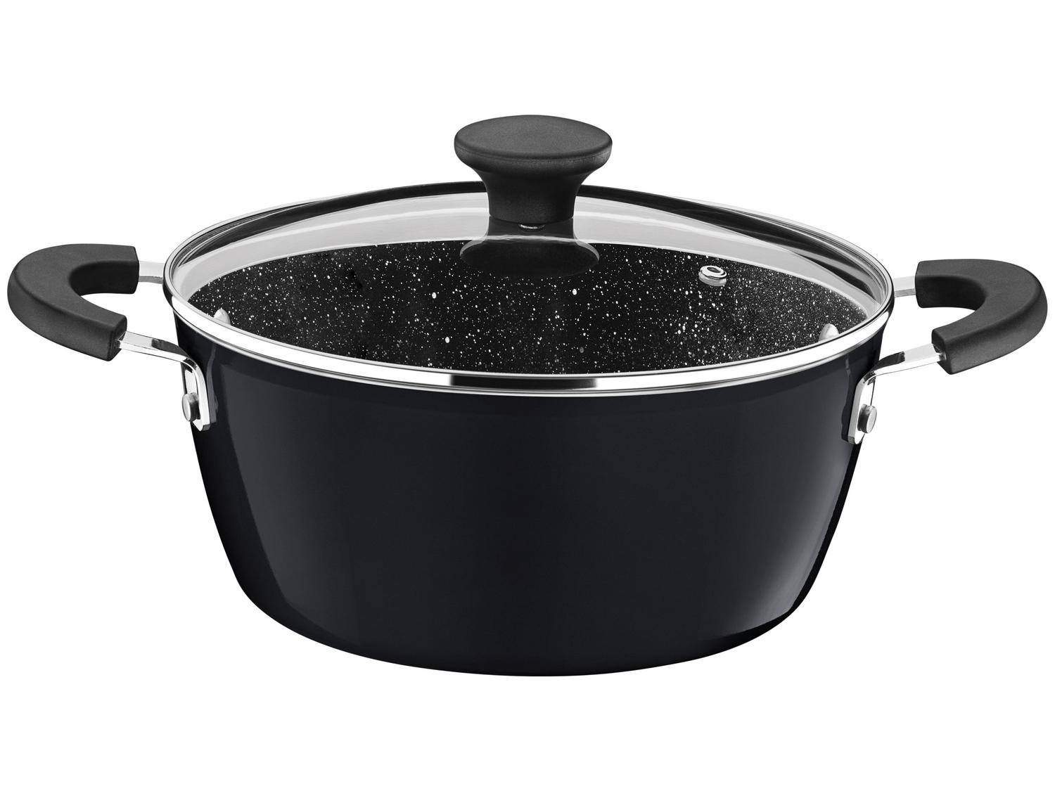 Jogo de Panelas Tramontina Glenz em Alumínio com Revestimento Interno em Starflon Crystals e Externo Esmaltado Preto 05 Peças - Alta Performance