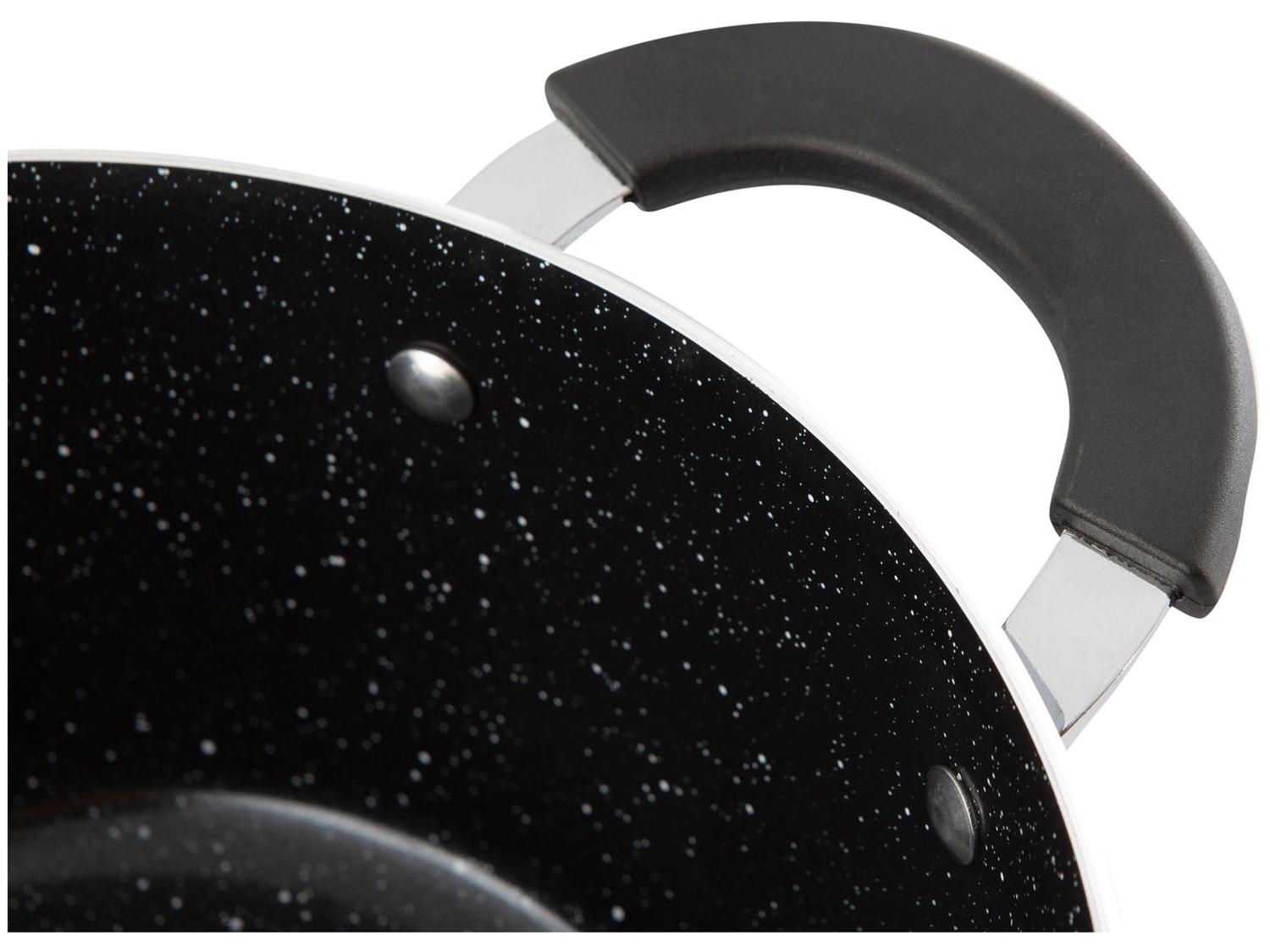 Jogo de Panelas Tramontina Glenz em Alumínio com Revestimento Interno em Starflon Crystals e Externo Esmaltado Preto 05 Peças - Alta Performance