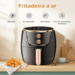 Air Fryer Fritadeira Sem Óleo Air Fryer 5L 1500W WKK 002 - Versátil