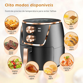 Air Fryer Fritadeira Sem Óleo Air Fryer 5L 1500W WKK 002 - Versátil