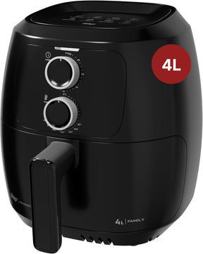 WAP Fritadeira Elétrica Air Fryer FAMILY WAFF2 P 4 Litros Preto Revestimento Antiaderente 1500W - Premium
