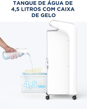 Climatizador de Ar Frio 60W 4 5L Midea Branco AKAF1 - Alta Performance