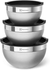 Conjunto de Bowls Tigelas de Inox com Tampa Plástica Electrolux - Alta Performance