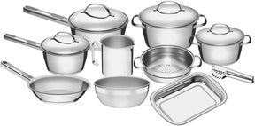 Conjunto de Panelas 10 Peças Allegra em Aço Inox Tramontina - Completo