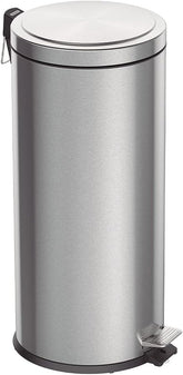 Lixeira Inox com Pedal Tramontina Brasil Plus com Acabamento Scotch Brite e Balde Interno Removível 30 L - Moderno