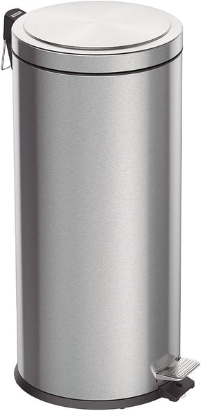 Lixeira Inox com Pedal Tramontina Brasil Plus com Acabamento Scotch Brite e Balde Interno Removível 30 L - Moderno