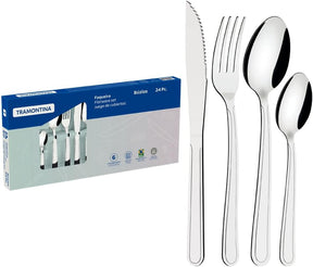 Faqueiro em Aço Inox Búzios com 24 Peças - Premium