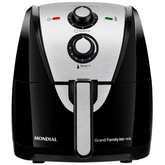 Fritadeira Elétrica Sem Óleo Air Fryer Mondial Grand Family AF 55I 5 5L – Preta/Inox - Elegante