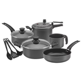 Conjunto de Panelas e Utensílios 8 Peças Panelux Magnific em Alumínio com Revestimento Antiaderente com Panela de Pressão – Grafite - Versátil