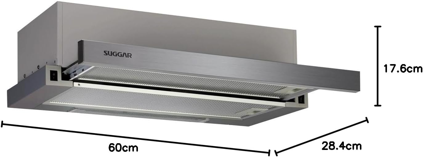 Suggar Depurador de Ar Slim de Embutir 60cm Frontal Inox DE61IX - Premium