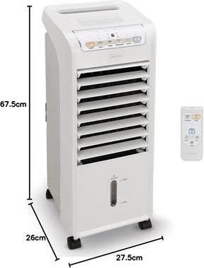 Climatizador de Ar Frio 60W 4 5L Midea Branco AKAF1 - Alta Performance