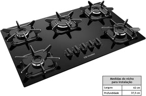 Cooktop 5 Bocas Mueller Bivolt G5 - Elegante
