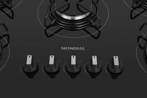 Cooktop a Gás 5 Bocas Mondial Preto/Inox Bivolt CTG 02 - Elegante