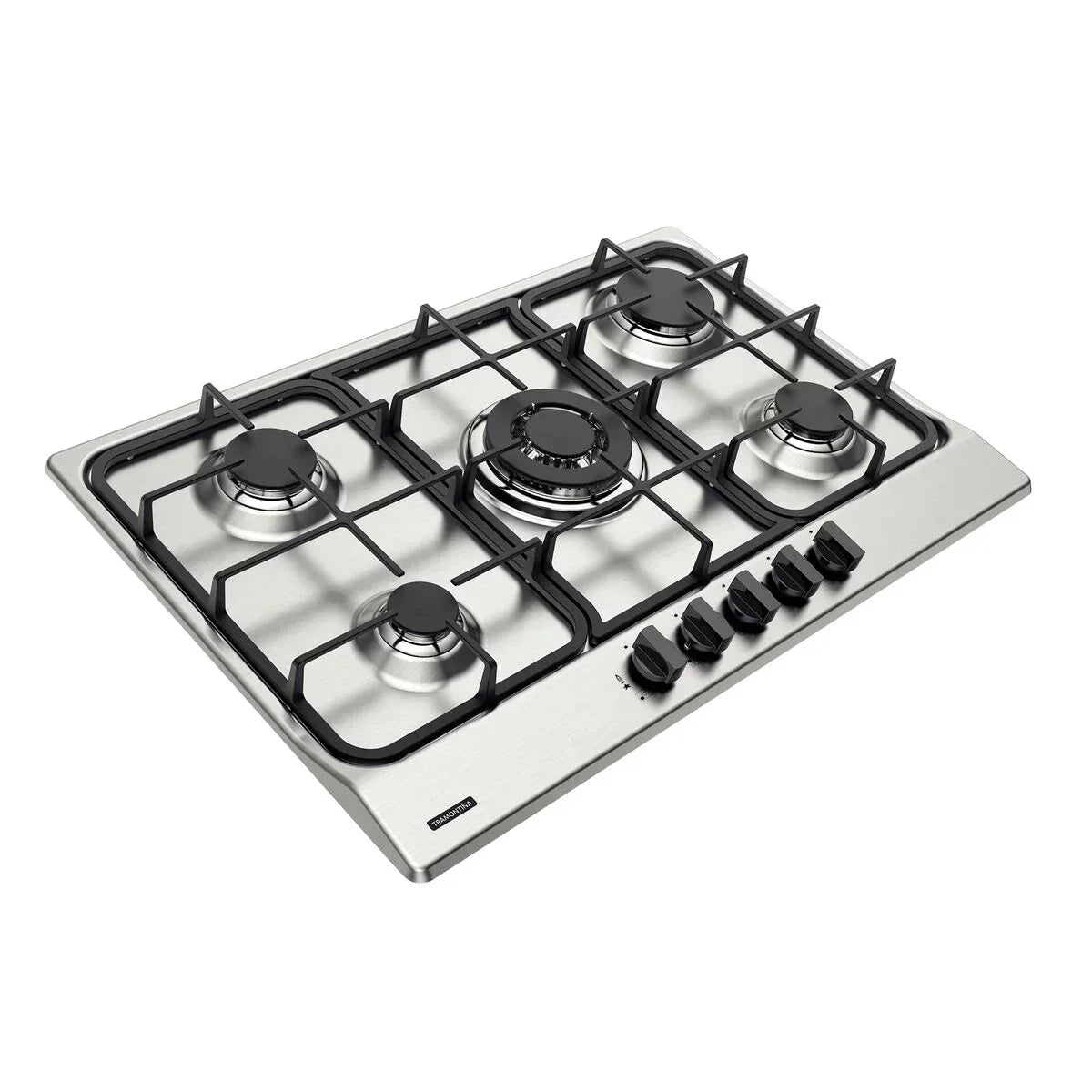 Cooktop a Gás Tramontina Penta FF 5GX Tri 75 em Aço Inox e Trempes em Ferro Fundido com Acendimento Superautomático 5 Queimadores - Eficiente