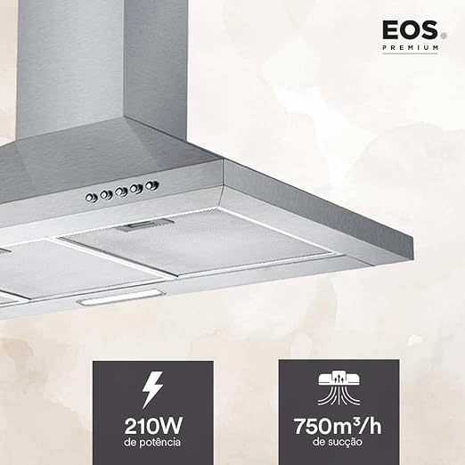 Coifa e Depurador de Parede Pirâmide Eos 90 cm Eco90pp Inox - Premium