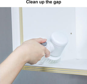 Escova elétrica de limpeza 5 em 1 Magic USB Charging Powered Scrubber para cozinha banheiro banheira chuveiro tapete bidê sofá Escova de limpeza elétrica Escova de limpeza 5 em 1 Escova de limpeza Escova de limpeza de carregamento USB. - Premium