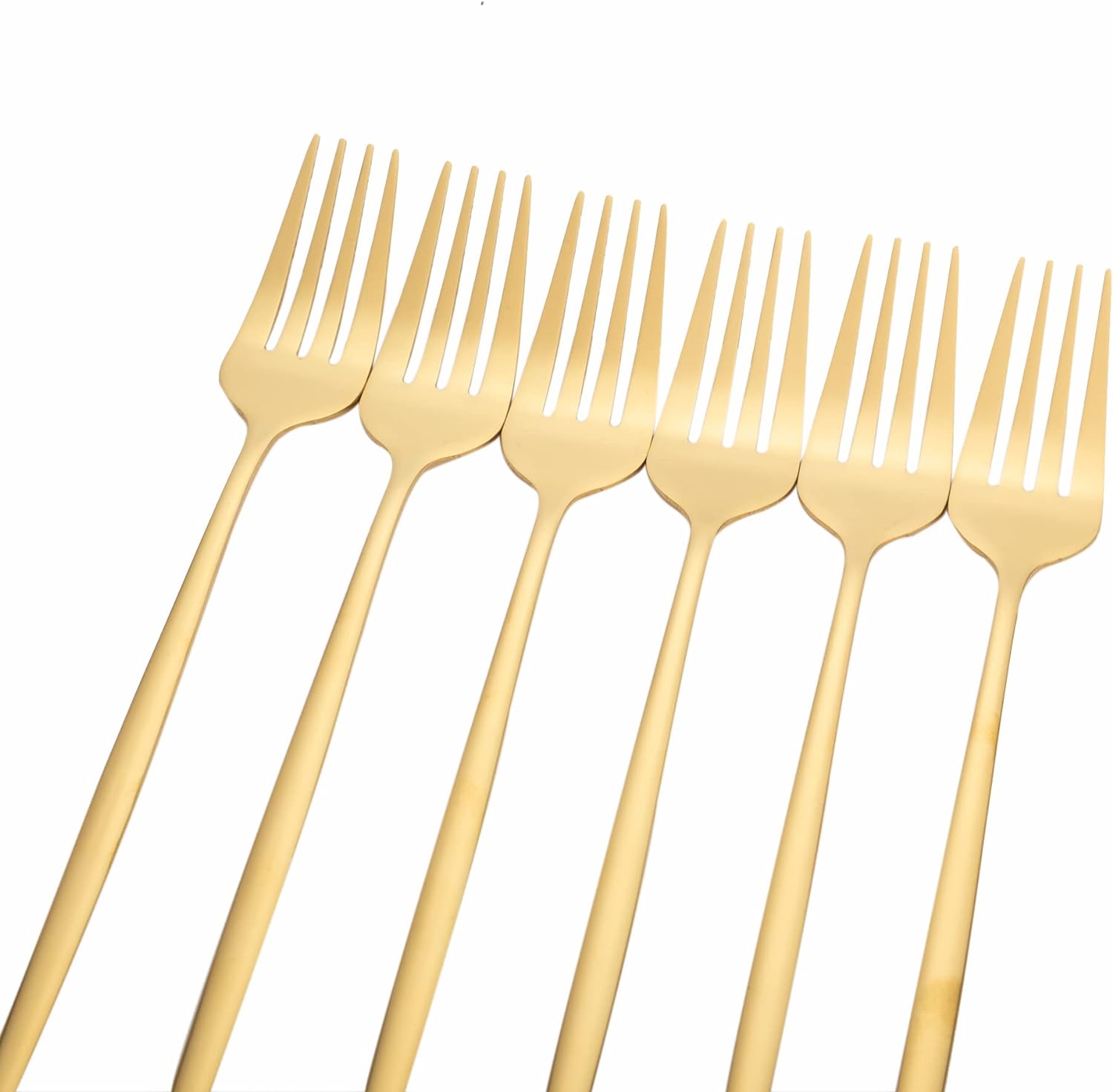 Conjunto De Talheres Aço Inoxidável 24 Pcs Faqueiros Kits (Dourado) - Versátil