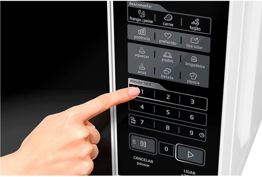 Microondas R1 BRANCO PORTA PRETA 20L MRAS21/MRAS22 (127) - Moderno