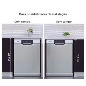 Lava Louças Tramontina Inox 15 Serviços S15X 60 com 8 Programas e 6 Funções 220 V - Moderno