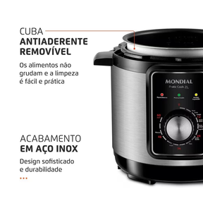 Panela Elétrica de Pressão Mondial PE 47 Pratic Cook 3L Inox - Alta Performance