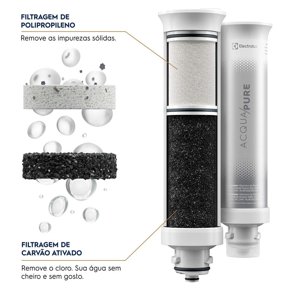 Purificador de Água Gelada Fria e Natural Elétrico Compacto Eletronico placa Electrolux Filtro refil 6 meses ou 3000l Painel Touch Bivolt Grafite PE12G - Versátil