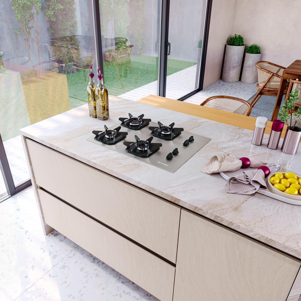 Cooktop Mueller 4 Bocas de Alumínio com Queimador Ultra Chama MCG4BK - Premium